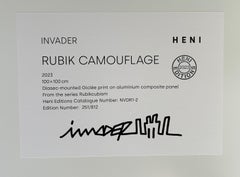 Invader 'Rubik Camouflaged' Limited Edition, Signed Print