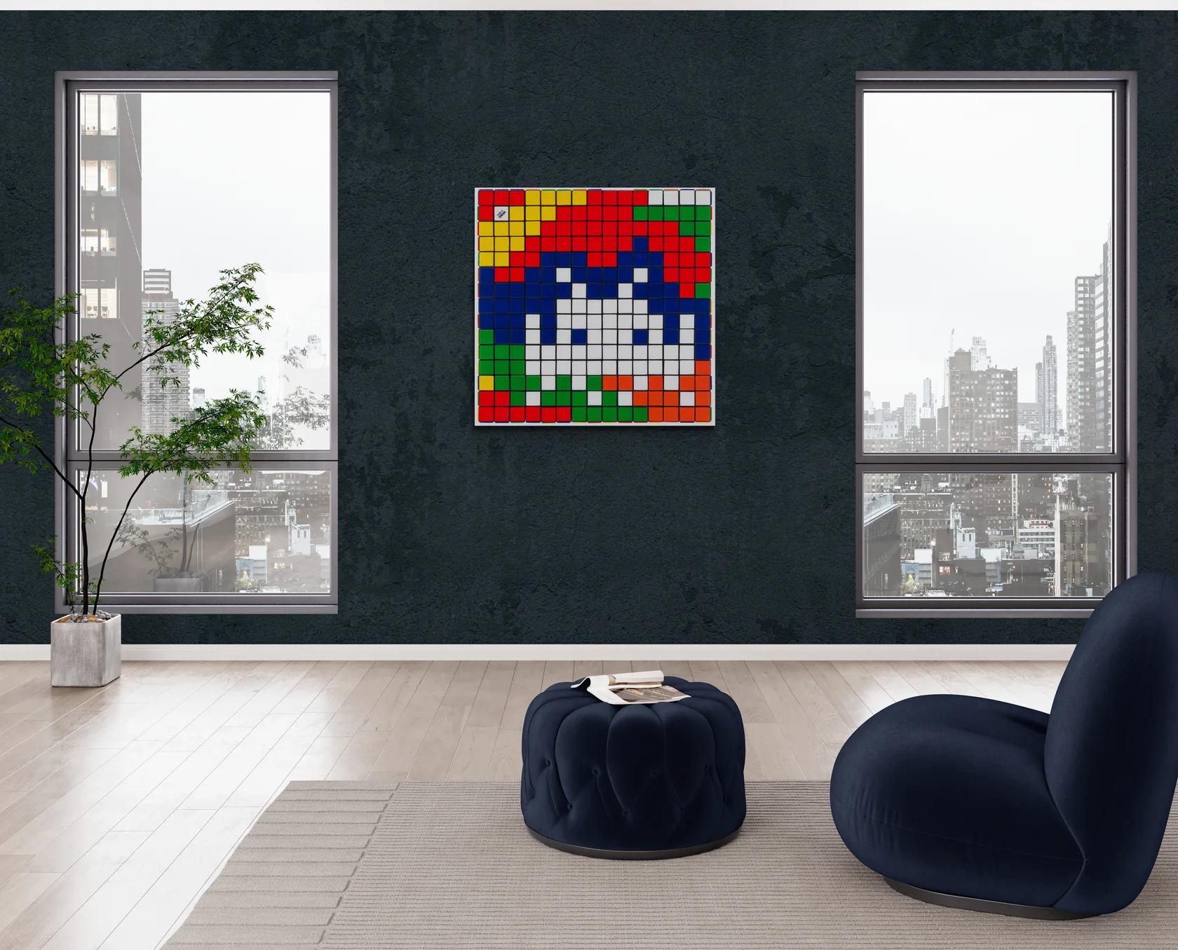 Invader « Rubik Camouflaged » édition limitée, imprimé signé en vente 4