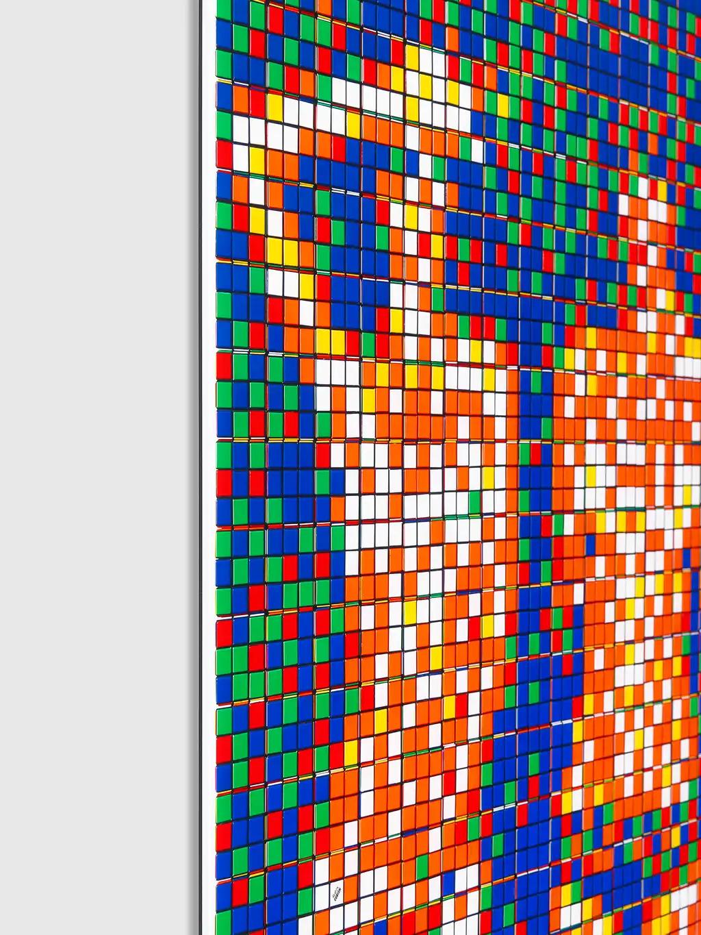 INVADER - RUBIK COUNTRY LIFE
Date of creation: 2023
Medium: Diasec-mounted Giclée on aluminium composite panel
Edition: 431
Size: 100 x 100 cm
Condition: Brand new, in mint conditions and never framed
This is a Diasec laminated giclée on aluminium