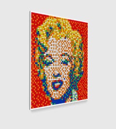 INVADER - RUBIK SHOT RED MARILYN Rubikcubism Pop Art Mosaik Street Art Französisch