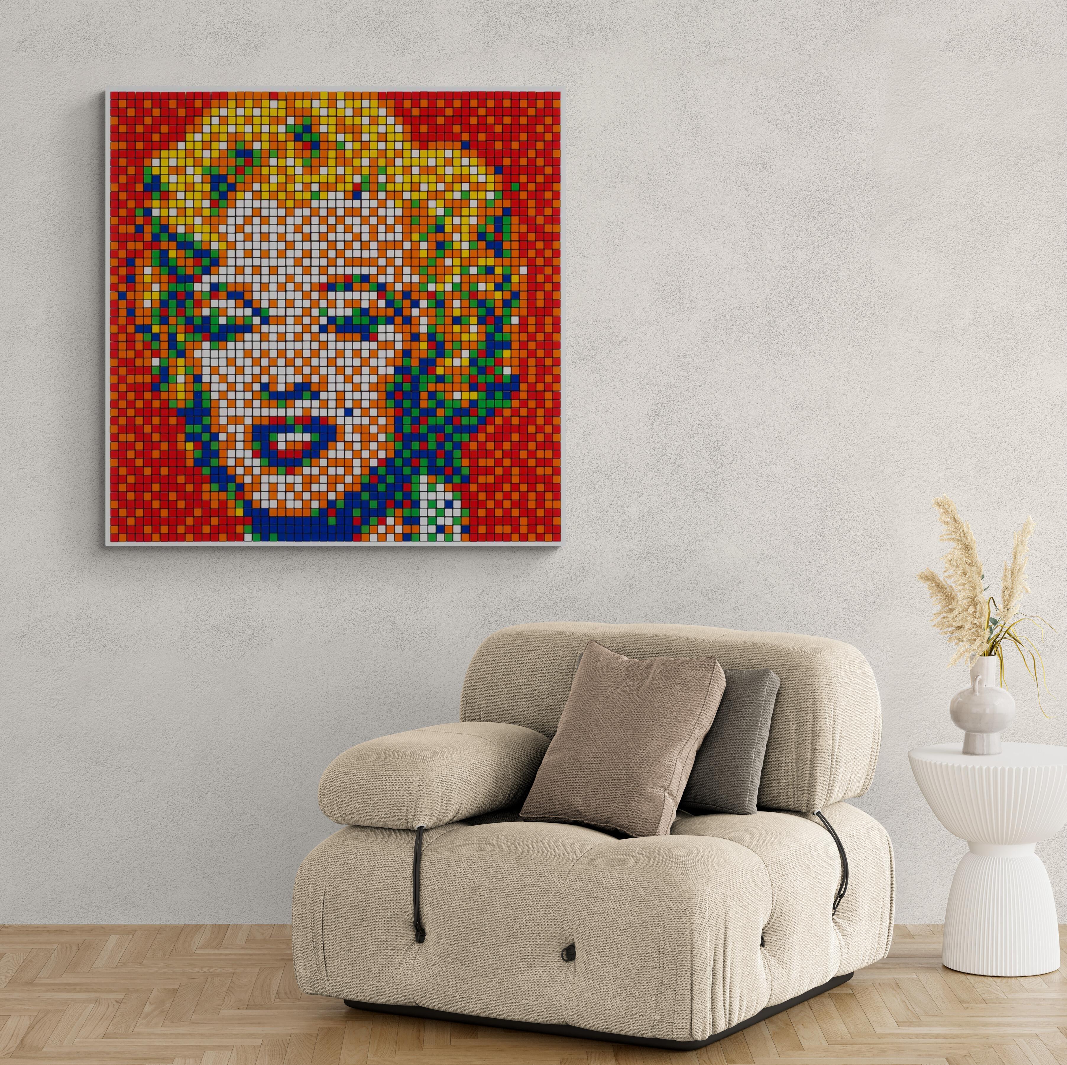 INVADER - RUBIK SHOT RED MARILYN Rubikcubism Pop Art Mosaic Street Art French For Sale 4