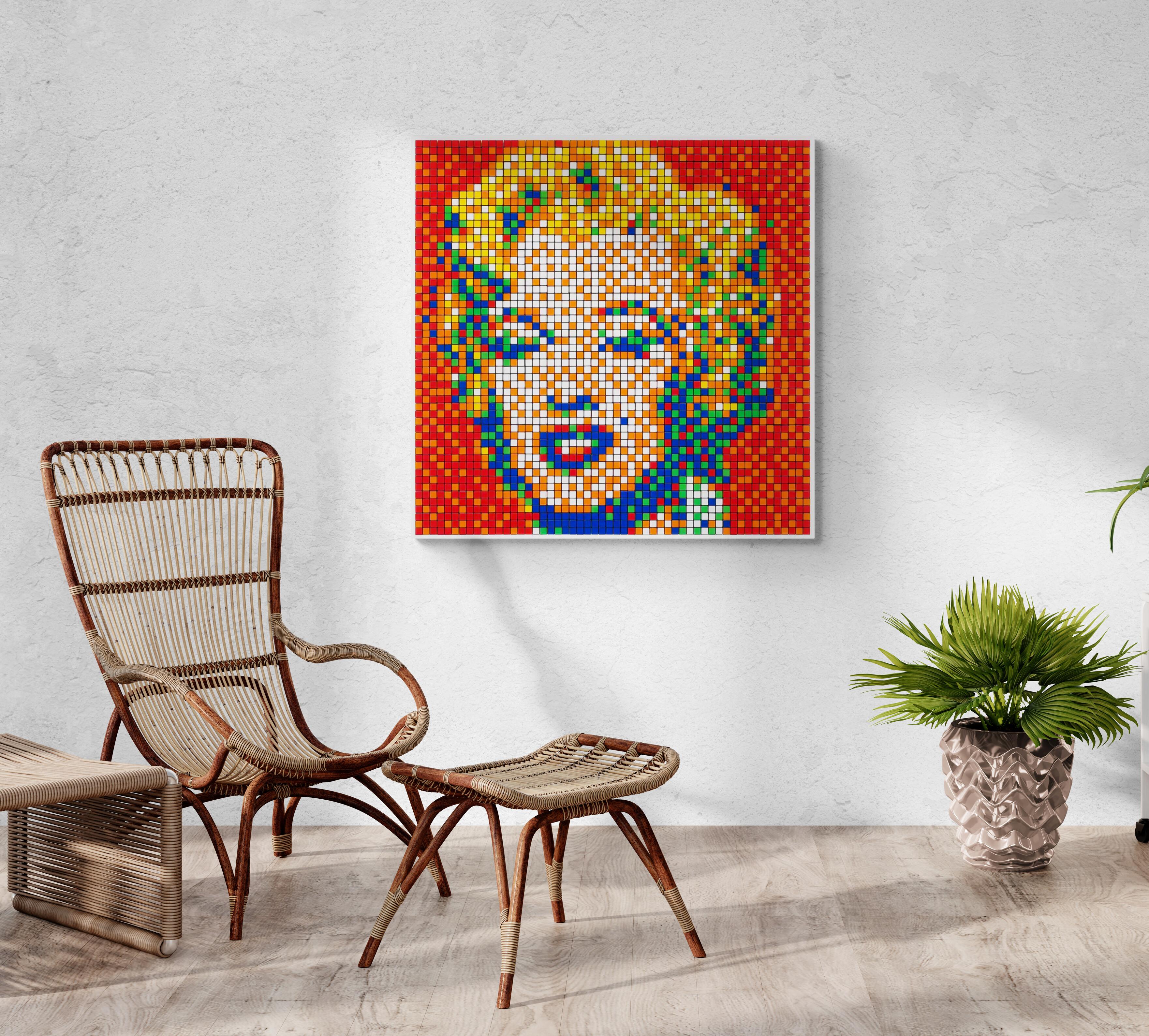 INVADER - RUBIK SHOT RED MARILYN Rubikcubism Pop Art Mosaic Street Art French For Sale 5