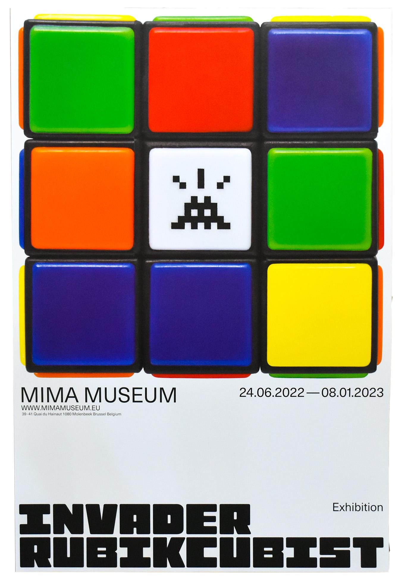 INVADER Rubikcubist Exhibition Poster  - Print by Invader