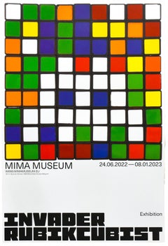 Affiche d'exposition INVADER Rubikcubist 