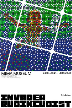 Affiche MIMA, Invader, Rubikcubist, 2022