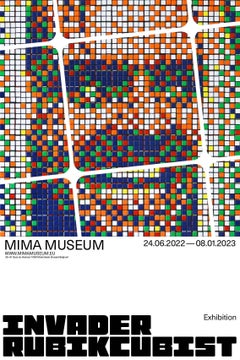 Invader, Rubikcubist MIMA Poster, 2022
