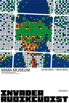 Invader, Rubikcubist MIMA Poster, 2022