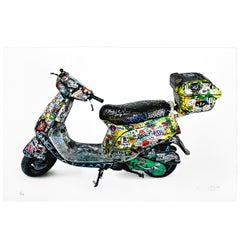 Used INVADER Scooter Print