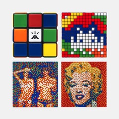 Invader, Shot Red Marilyn, Invaded Cube, Camouflage & Country Life 