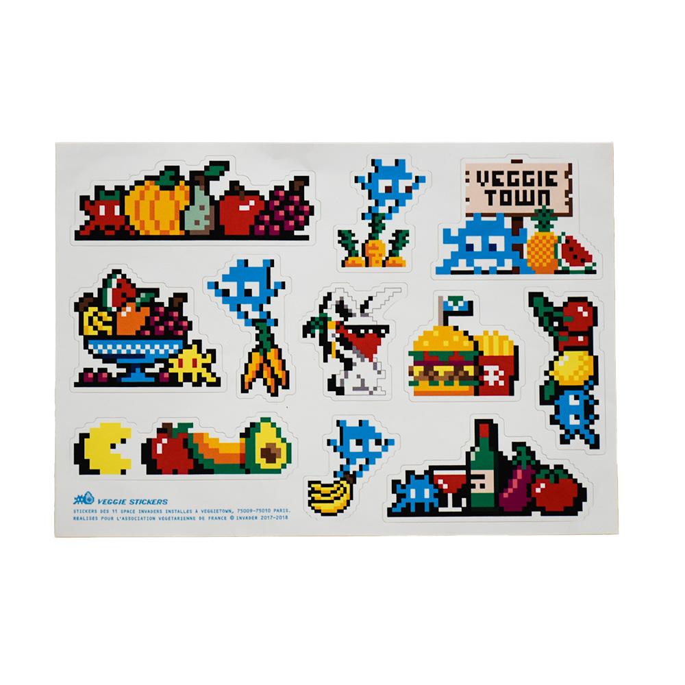 INVADER Veggie Stickers - Print by Invader