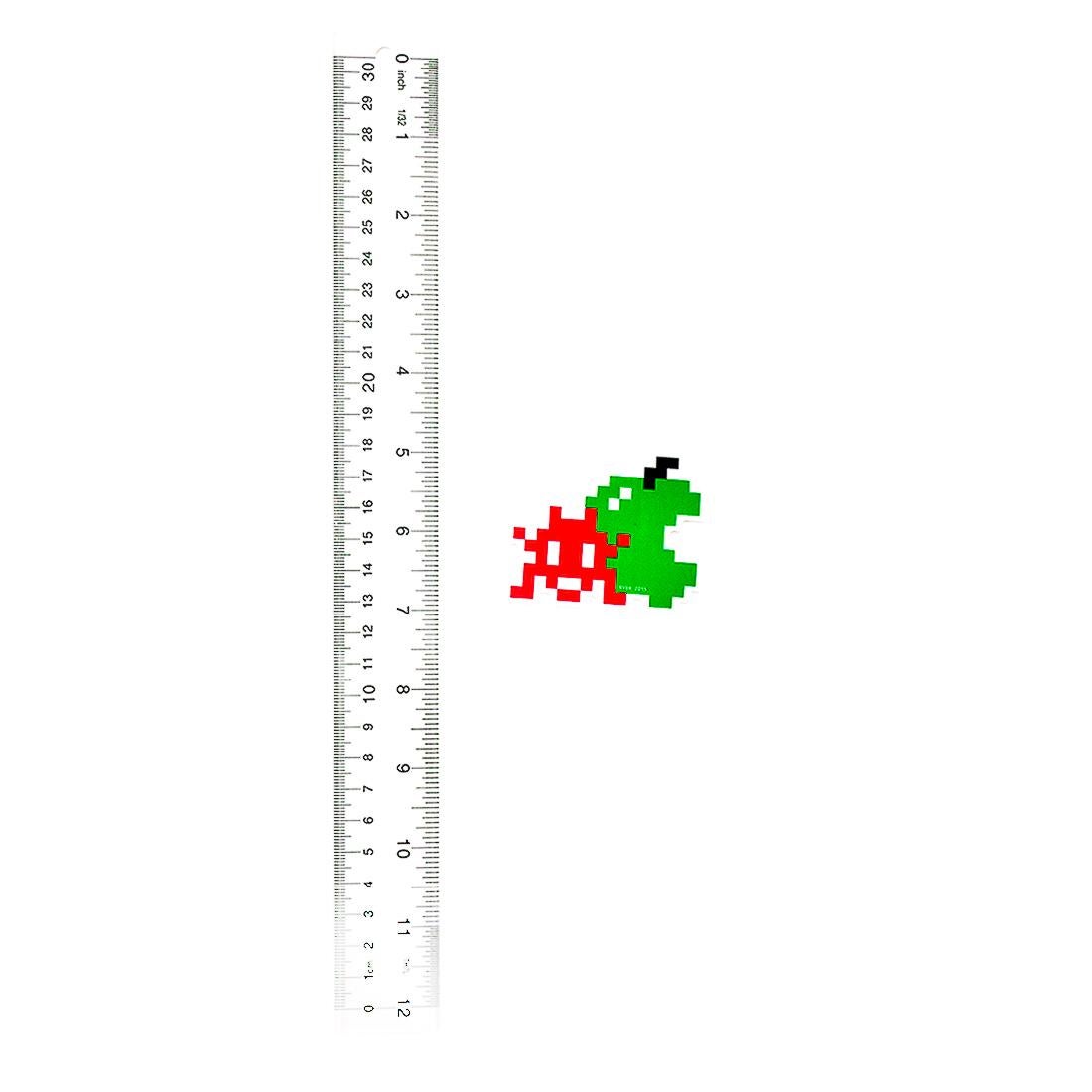 Invader with Green Apple (Framed) 2