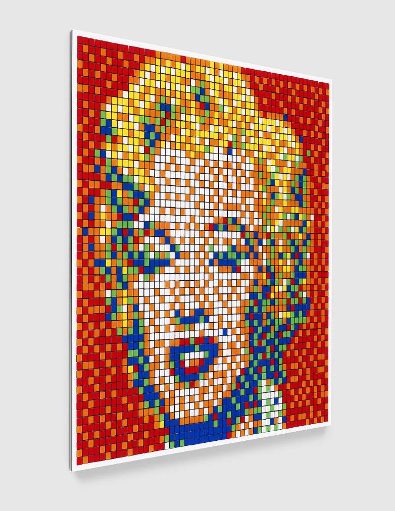 Rubik Shot Red Marilyn  NVDR1-4 - Print by Invader