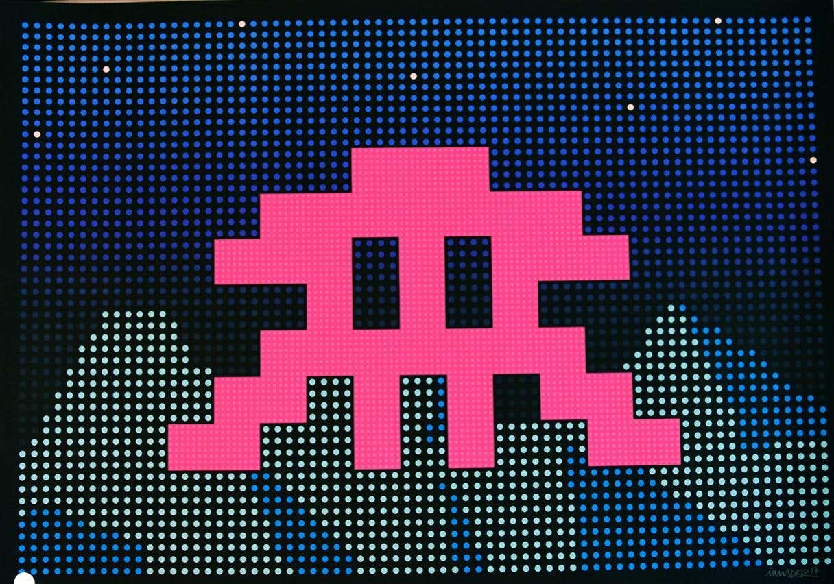 Space Invaders Led Matrix Invader - Space Invader LED Screen Print Lazarides Edition of 100 ...