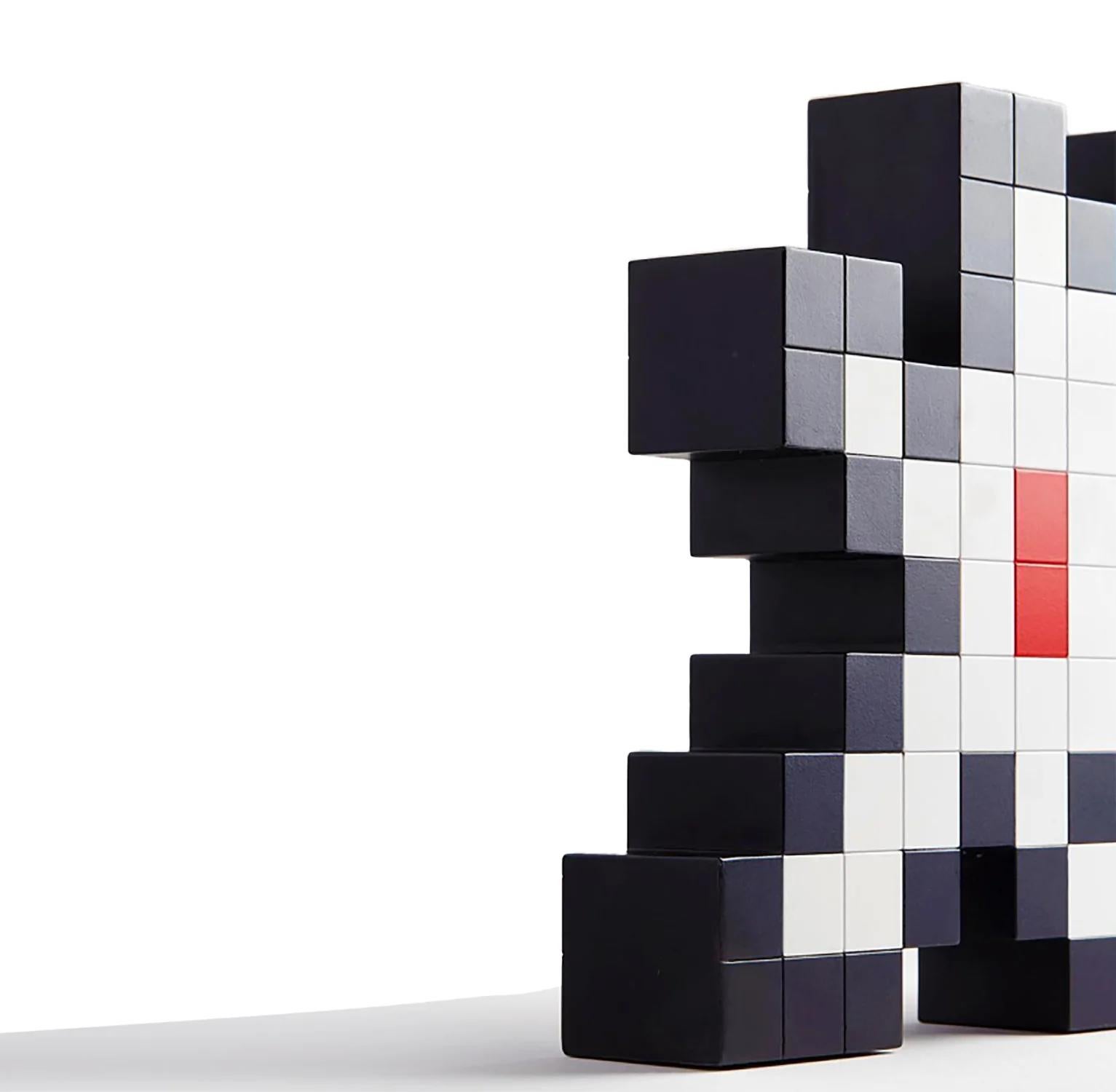 3D LITTLE BIG SPACE

Date of creation: 2022
Medium: Vinyl sculpture
Edition: 5000
Size: 28 x 20 x 4 cm
Condition: New, inside its sealed original box

This is the first vinyl sculpture created by Invader. Loyal to his tile making works, this