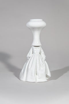 "Invasata" White Ceramic Sculpture by Andrea Salvatori, Italy, Contemporary