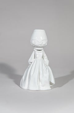 Invasata by Andrea Salvatori, White Ceramic Sculpture Italy Contemporary