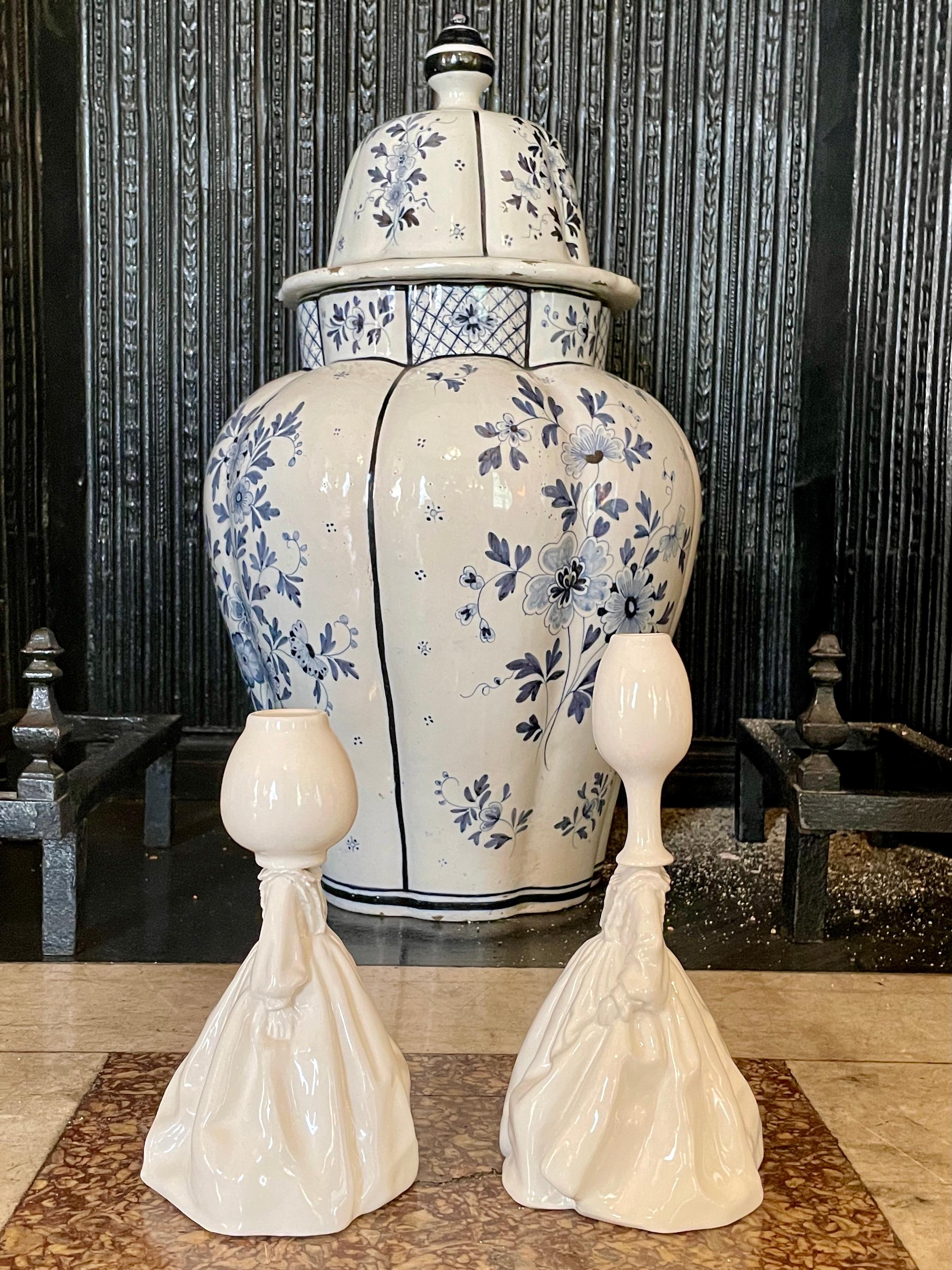 White ceramic figurine sculpture by Andrea Salvatori Italy Contemporary Unique For Sale 1