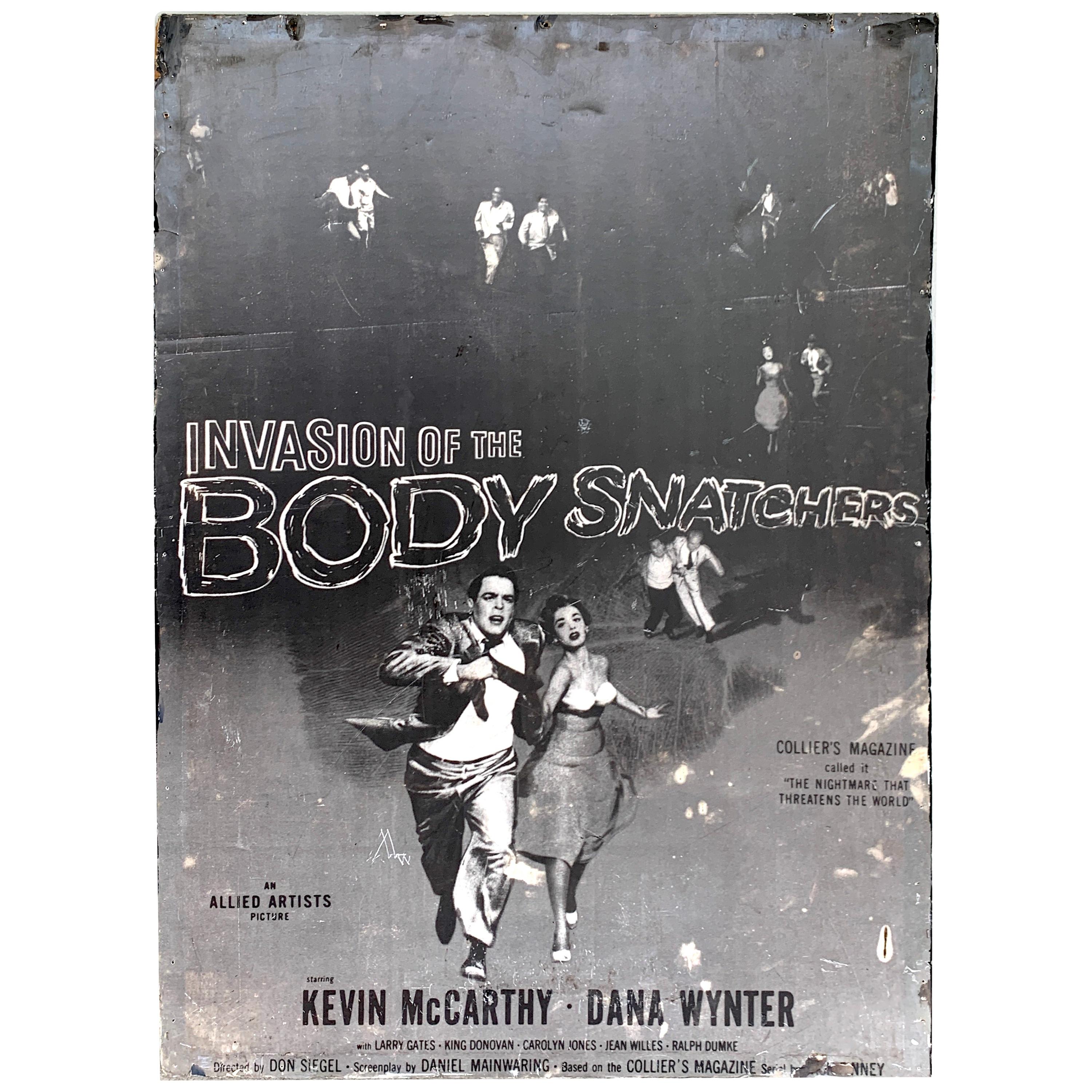 Invasion of the Body Snatchers, Black & White Movie Theatre Poster, 1956 For Sale