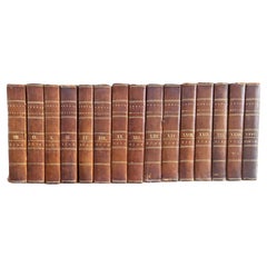 Set di quindici libri rilegati in pelle di Inverary
