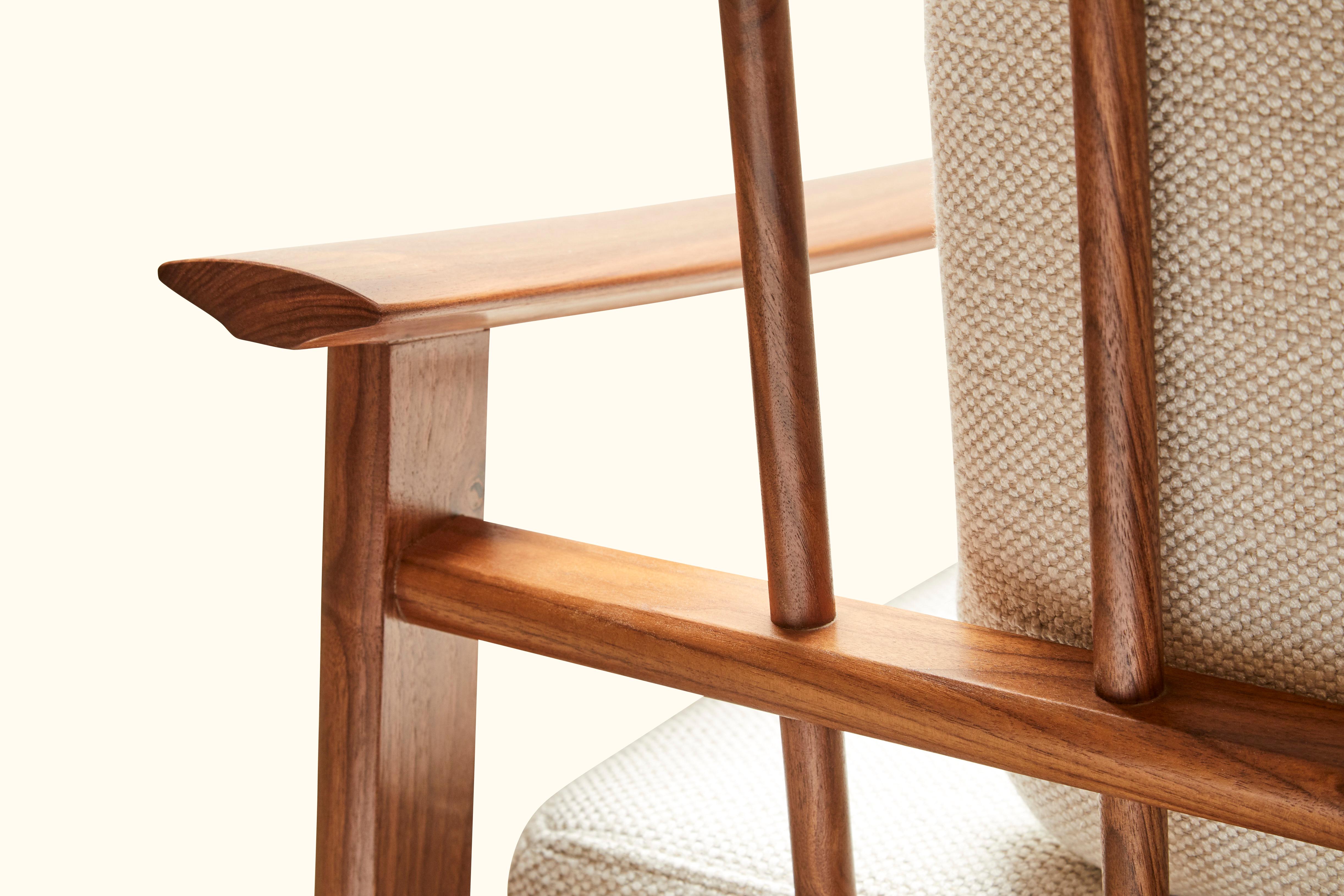 Turned Walnut Spindle Back Inverness Chair by Lawson-Fenning 