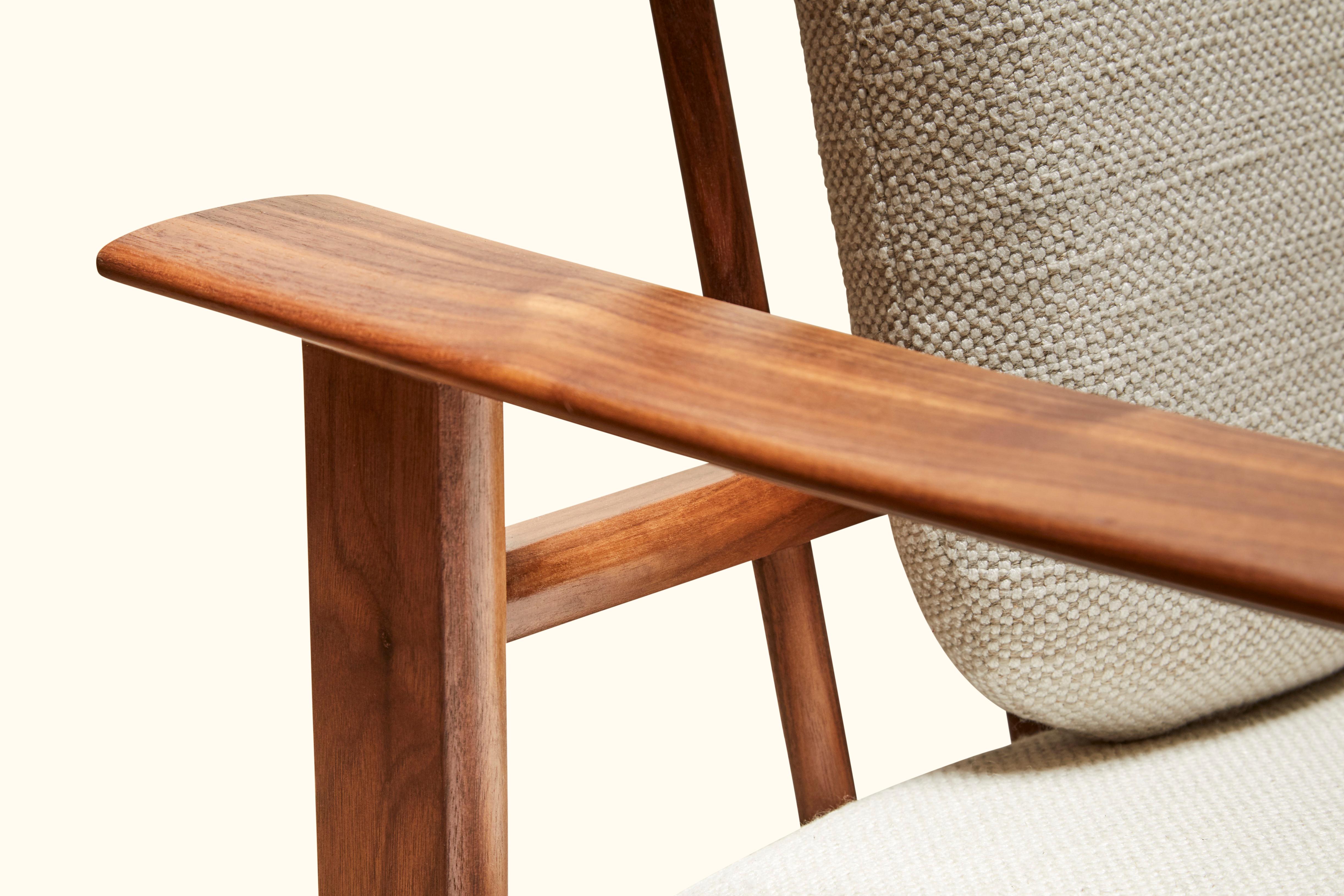 Contemporary Walnut Spindle Back Inverness Chair by Lawson-Fenning 