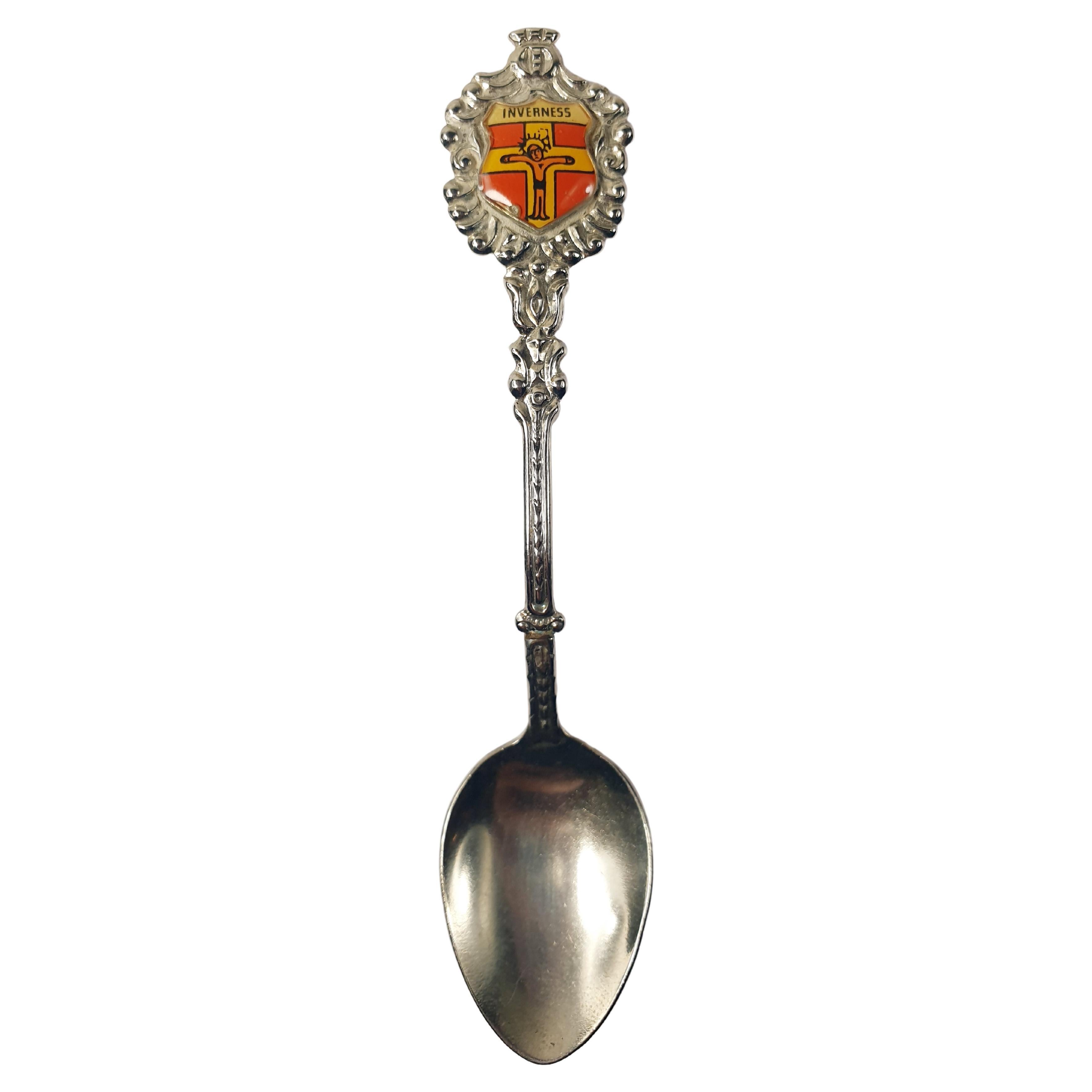 Inverness Collection Souvenir Silver Teaspoon with child in cross