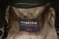 Invertec Olive Wool Coat with Cape Detail