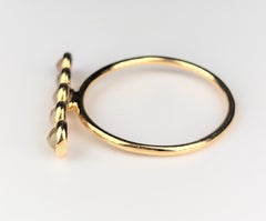 Inverted Diamond Ring, 0.47ct Round Diamonds in 18k Yellow Gold