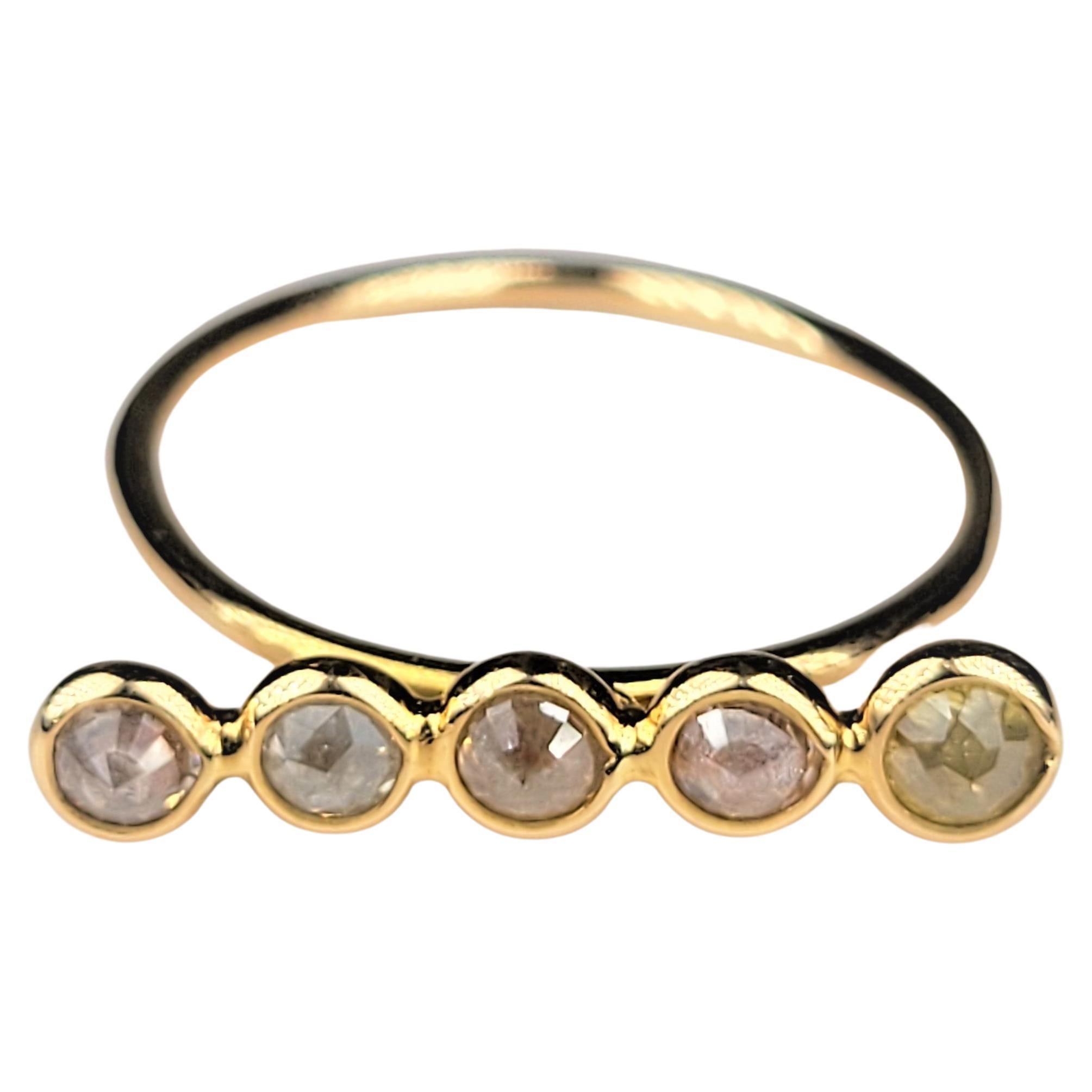 Inverted Diamond Ring in 18 Karat Yellow Gold