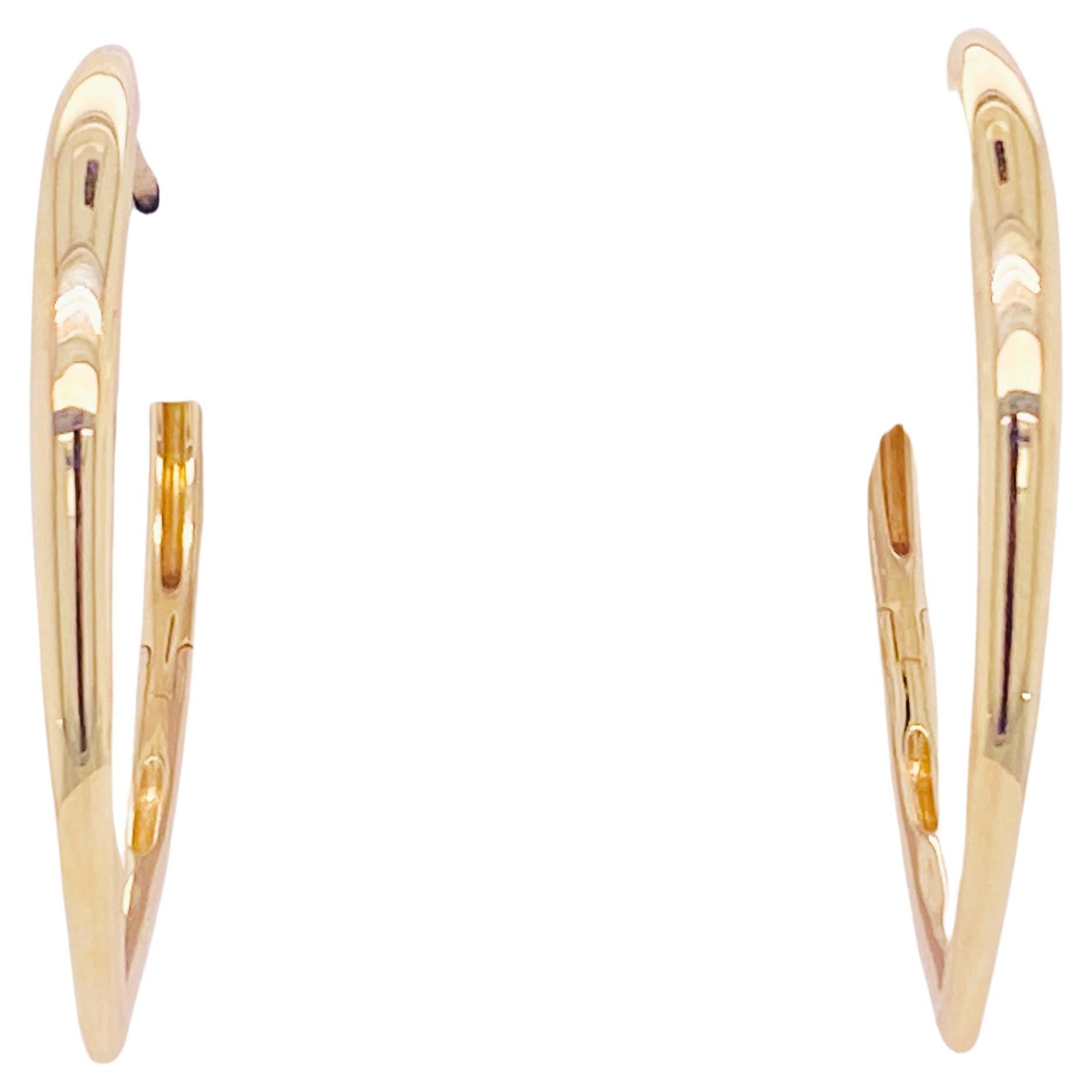 Contemporary Inverted Droplet Screwback Hoops Geometric Pear 14k Yellow Gold, Eg14183y4jjj Lv For Sale