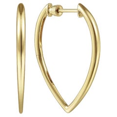 Inverted Droplet Screwback Hoops Geometric Pear 14k Yellow Gold, Eg14183y4jjj Lv