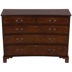 Inverted or Reverse Bow Front Narrow Chest of Drawers Dresser