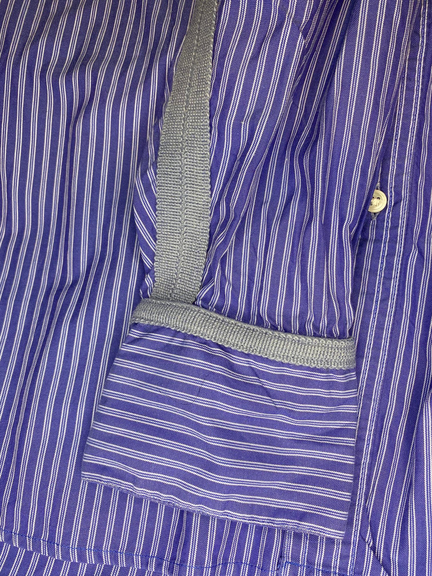 Invest In The Original Gents Vintage Blue Cotton Shirt In Good Condition For Sale In Glasgow, GB