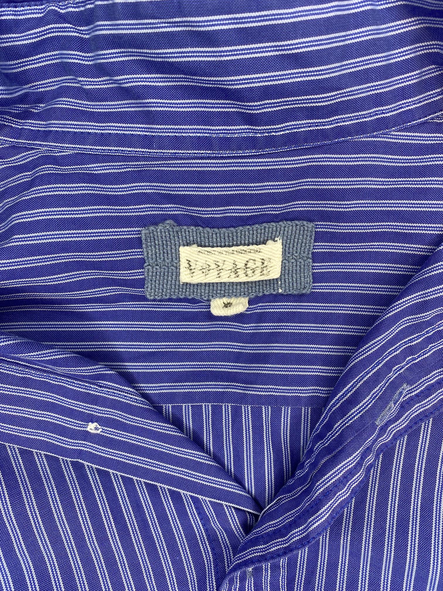 Men's Invest In The Original Gents Vintage Blue Cotton Shirt For Sale