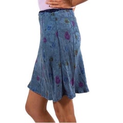 Invest In The Original Voyage  Floral Print & Navy Mini Skirt