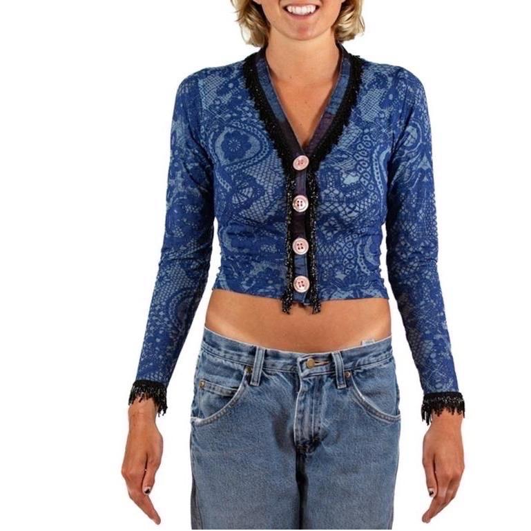 Women's Invest In The Original Voyage  Navy Blue & Black Sweater