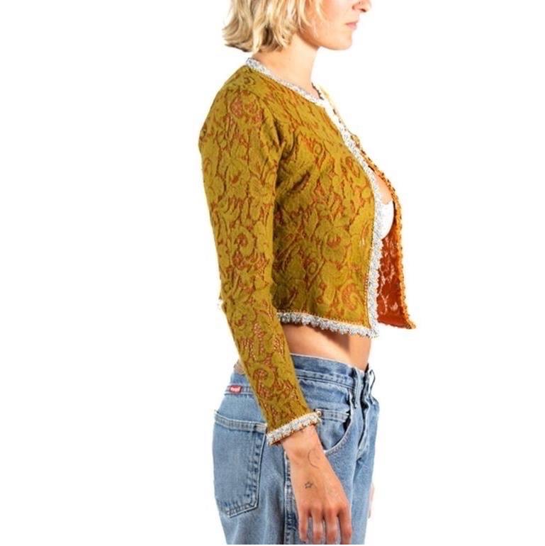 Women's Invest In The Original Voyage  Olive Green & Silver Wool Blend Sweater For Sale