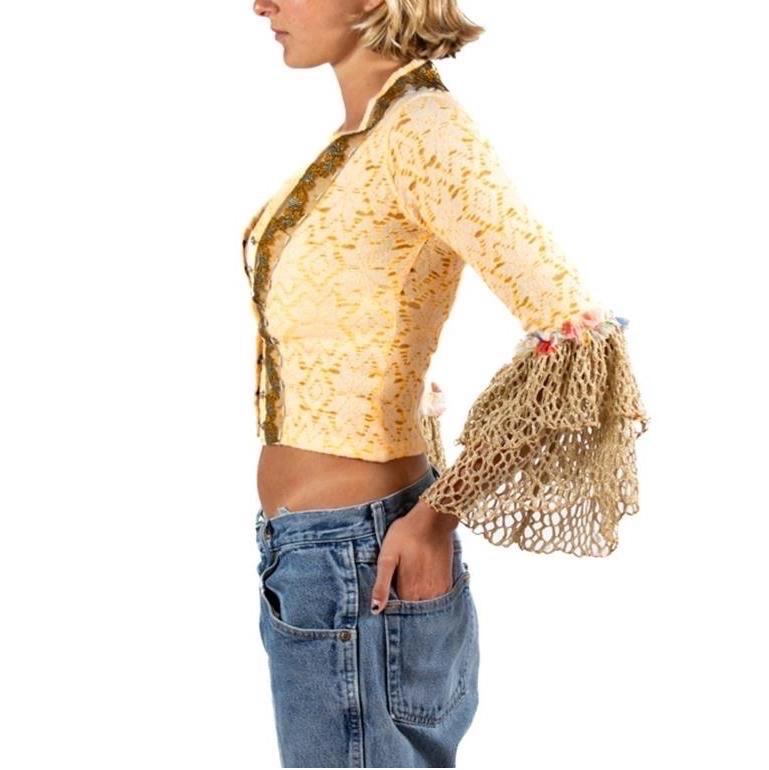 Women's Invest In The Original Voyage  Peach & Beige Sweater For Sale