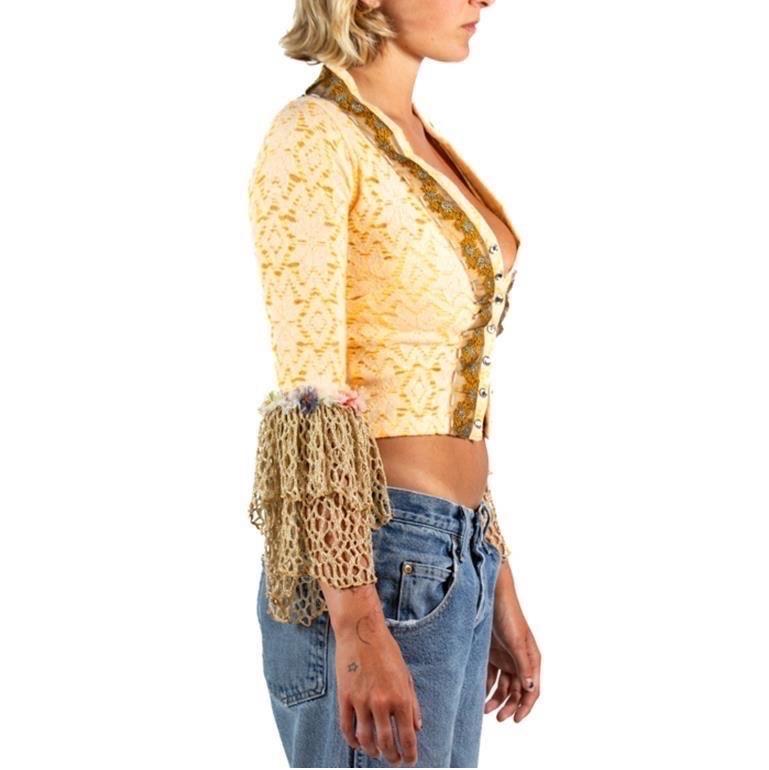Invest In The Original Voyage  Peach & Beige Sweater For Sale 1