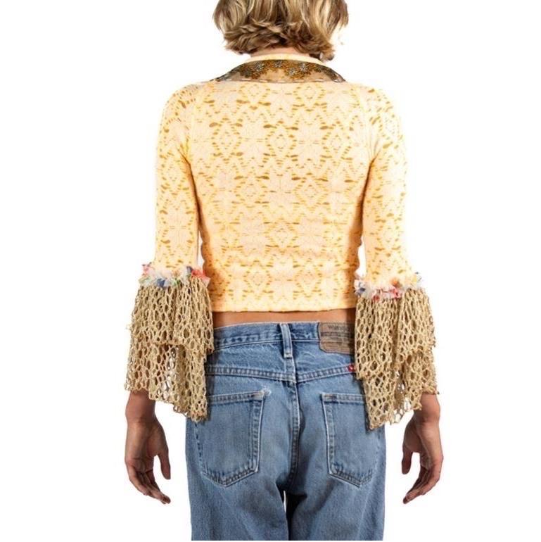 Invest In The Original Voyage  Peach & Beige Sweater For Sale 3