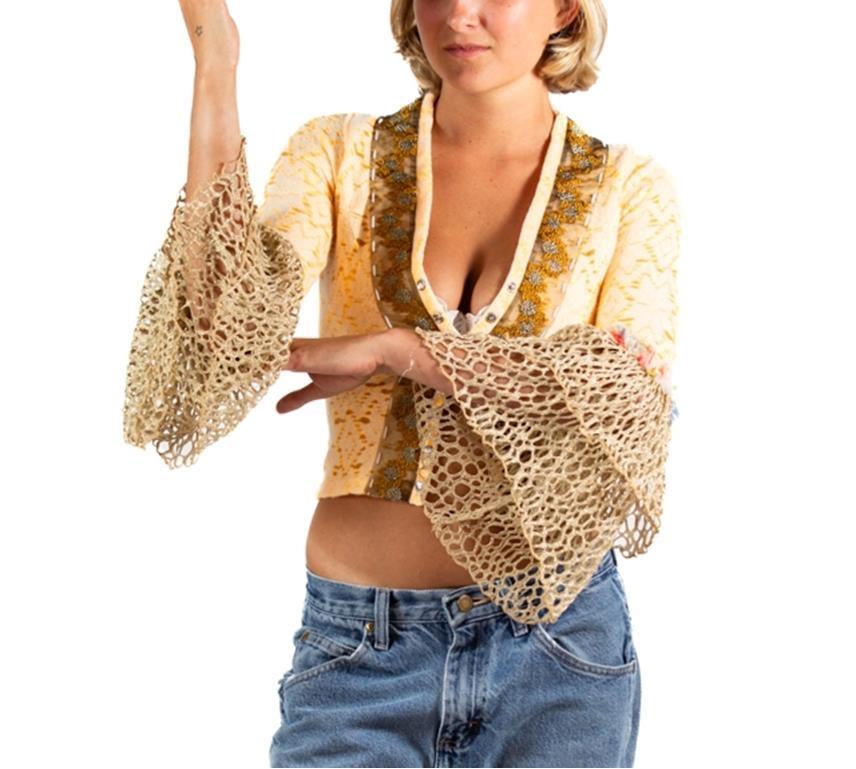 Invest In The Original Voyage  Peach & Beige Sweater For Sale 4