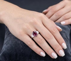 Investment-Grade 3.00+ Carat Thai Ruby & Diamond Ring