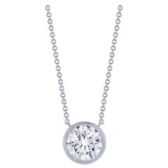 GIA Certified 1.21 Carat Round Brilliant Cut Diamond Pendant Necklace VVS1 