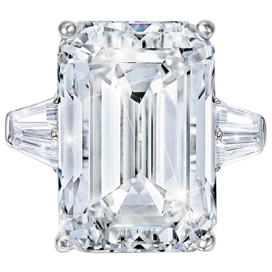 GIA Certified 10 Carat Emerald Cut Diamond VS1 Clarity E Color Triple Ex