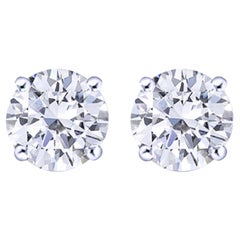 Flawless D Color GIA Certified 2.38 Carat Diamond Studs