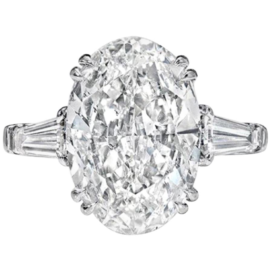GIA Certified 5 Carat Excellent Cut Ring Internally Flawless Diamond 