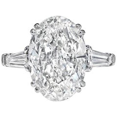 GIA Certified 5 Carat Excellent Cut Ring Internally Flawless Diamond 
