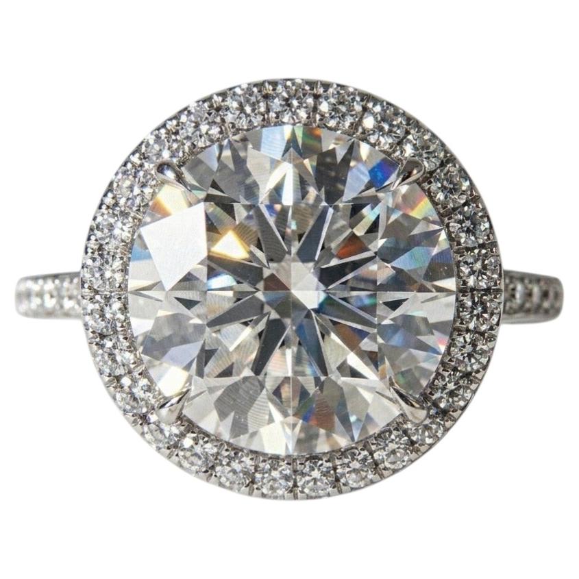 Investment Grade GIA 4.01 CT Internally Flawless E-Color Diamond Ring