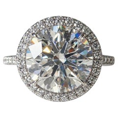 Investment Grade GIA 4.01 CT Internally Flawless E-Color Diamond Ring