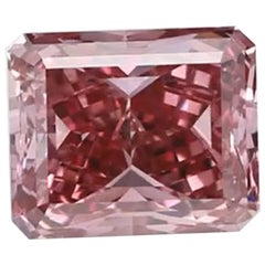 GIA-zertifizierter Fancy Vivid Pink Strahlender Diamant
